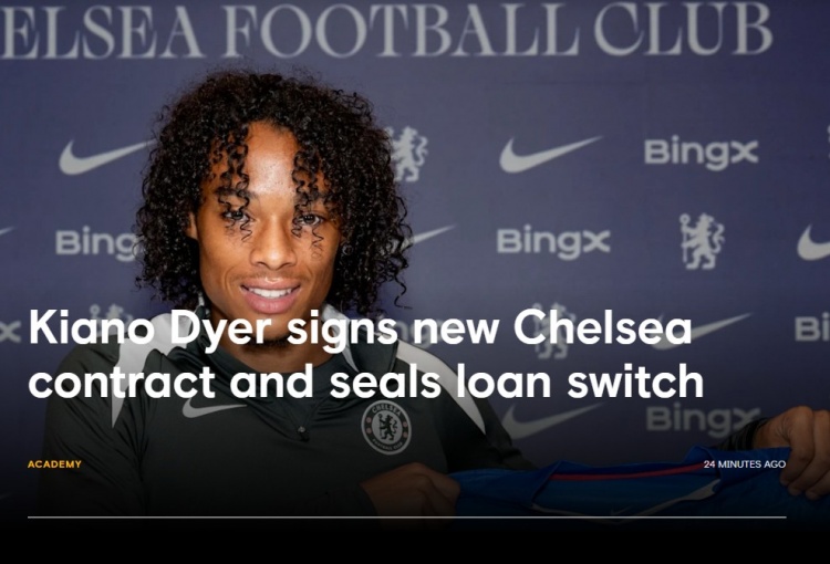 开云体育官网-官方：切尔西续约中场小将迪尔至2030年，本赛季将租借荷甲福伦丹